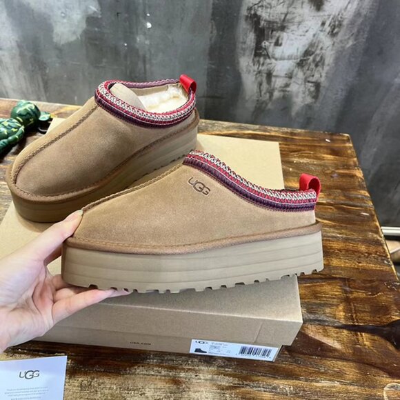 UGG Winter Autumn Tasman Brown Suede Thick Bottom Model Boots - Picture 4 of 9